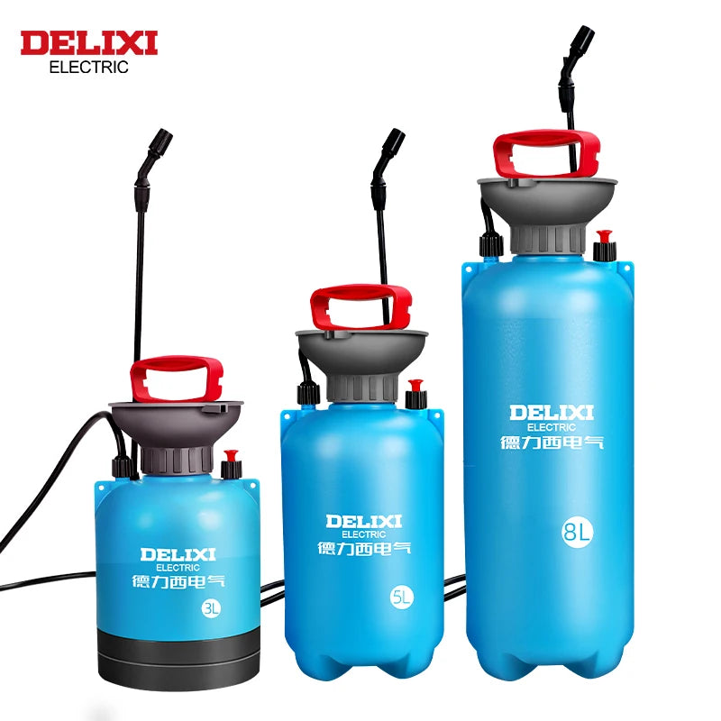DELIXI ELECTRIC 3/5/8L Garden Sprayer Hand Pump Pressure Sprayer,Multi-Purpose Hand Pressure Garden Sprayer,for Lawn Garden
