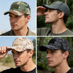 Men's Camouflage Tactical Baseball Cap With 3 Velcro Patches Military Camouflage Hat Cap For Outdoor Jugle Fishing Hiking Caps