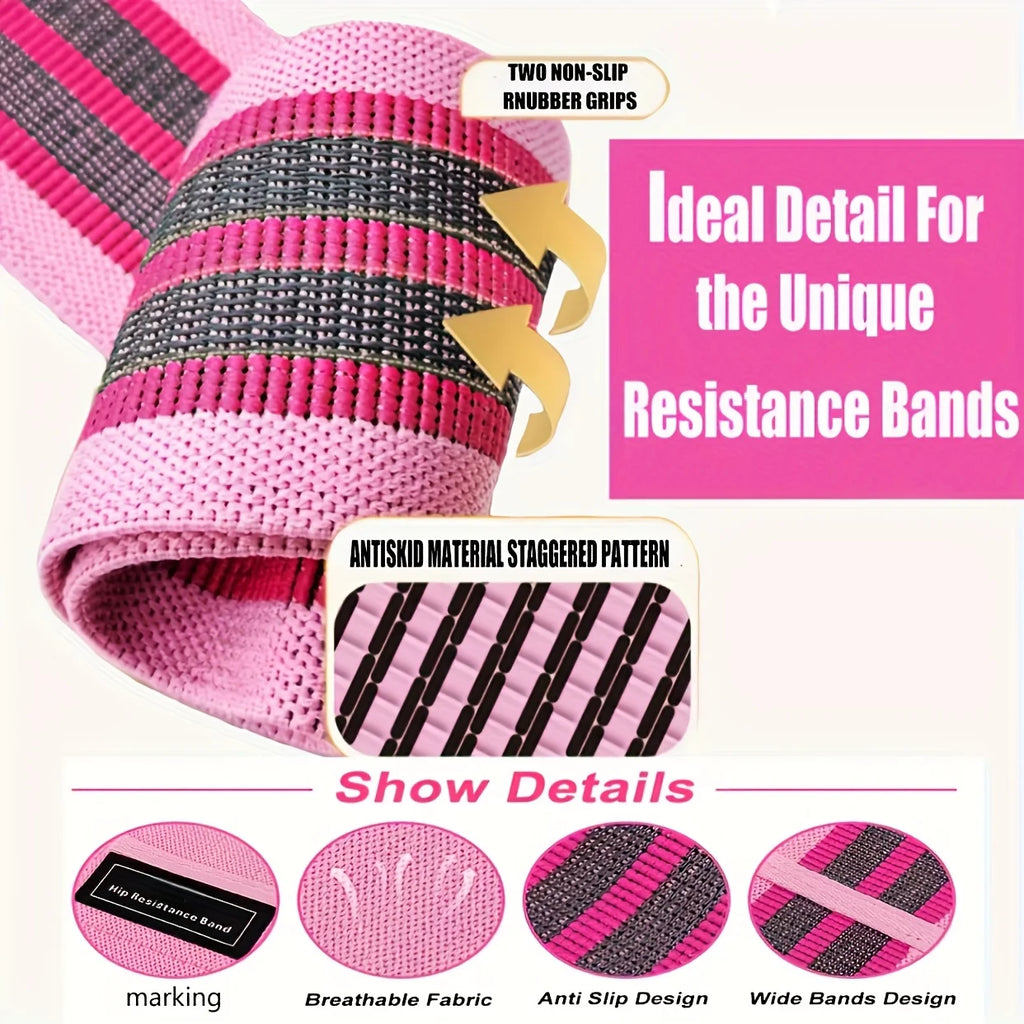 3pcs Fabric Resistance Bands for Working out Stretch Booty Legs Yoga Starter Pilates Flexbands Exercise Fitness Training