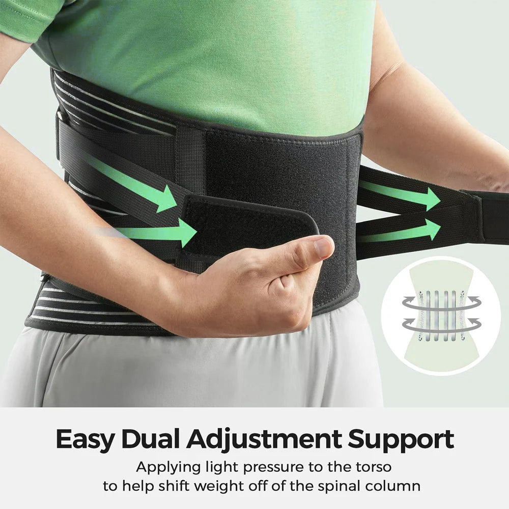 Back Braces Waist Belt Men Women Work Lower Back Pain Relief Breathable Anti-skid Spine Lumbar Support Belt Secondary image