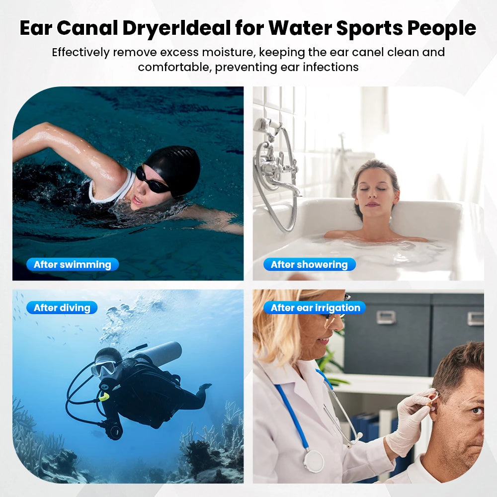 Intelligent Constant Temperature Ear Dryer Low Noise Ear Care Device Prevents Bacterial Growth Prevent Ear Canal Inflammation