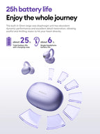 Lenovo LK6 Over Ear Wireless Bluetooth 5.4 Headphones Sound Quality Noise Reduction Ear Clip Earphones Long Endurance Earsets