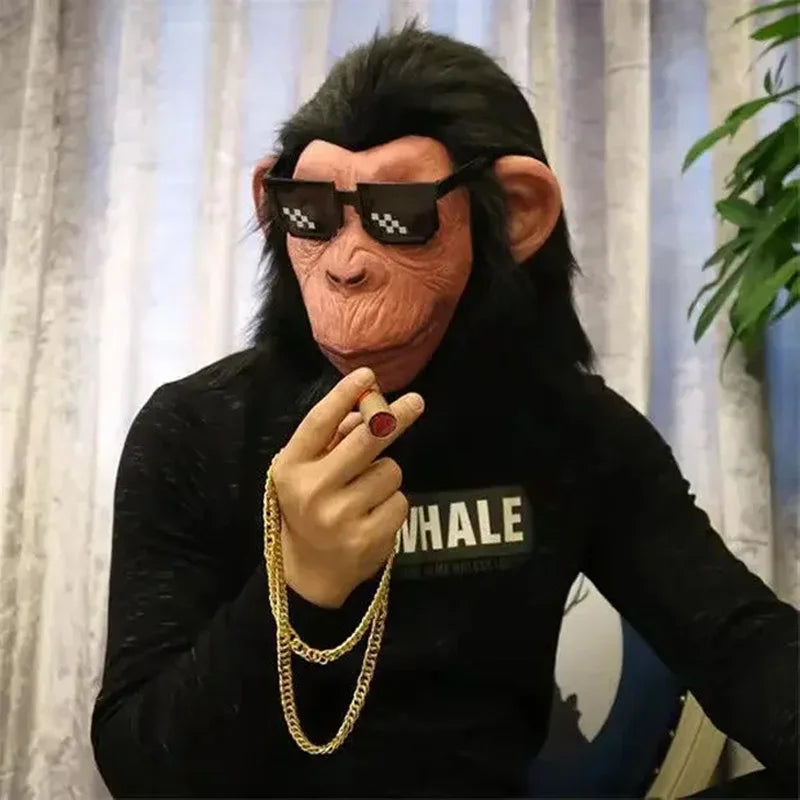 Gorilla Mask Animal Cosplay Mask Halloween Horror Play Novelty Funny Mascaras Drama Performance Animal Hood Carnaval Mask Main image