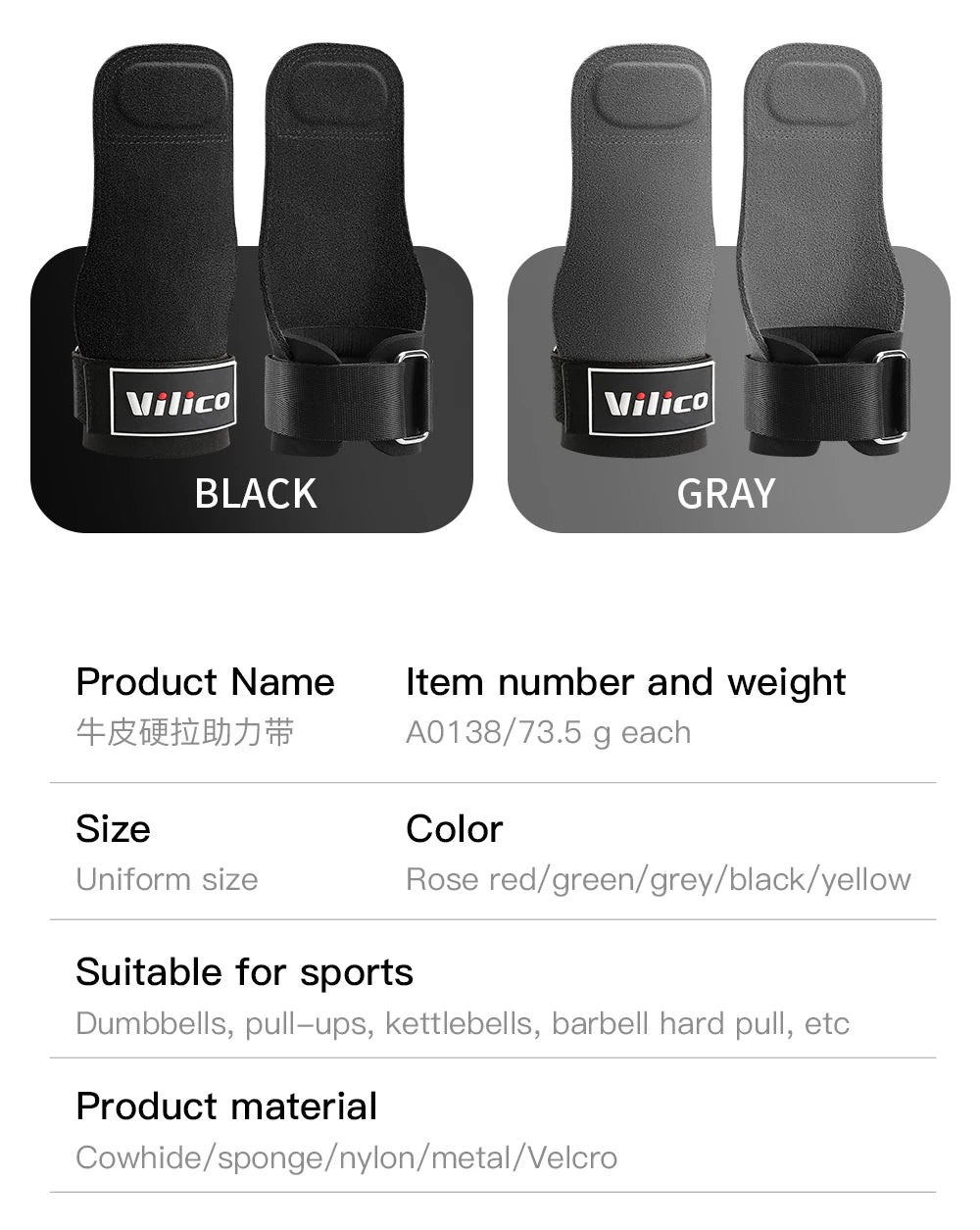 2Pcs Gym Gloves Fitness Hand Palm Protection Equipment Anti Slip Wear-resistant Wrist Protection Hard Pull Grip Strength Gloves