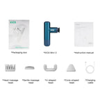 Kica Mini 3 Massage Gun, 3000RPM Stepless Speed, 7kgf Impact Force, 4 Heads, 255g Lightweight Sport Muscle Massager