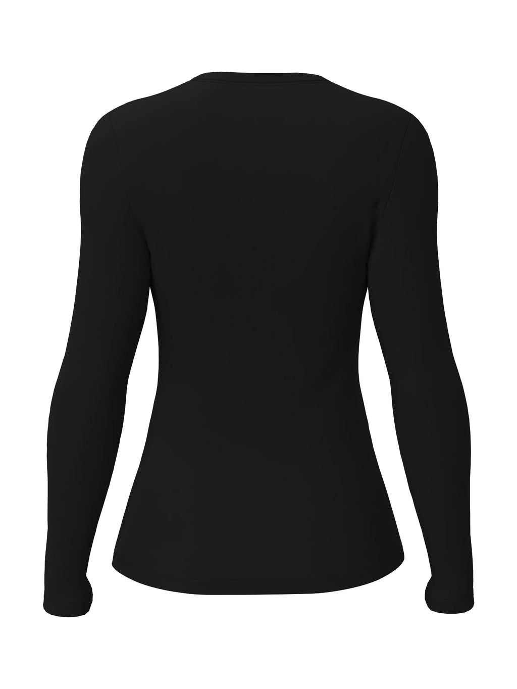 Women's Solid Color Crew Neck Fitted Long Sleeve Everyday Fitness T-Shirt