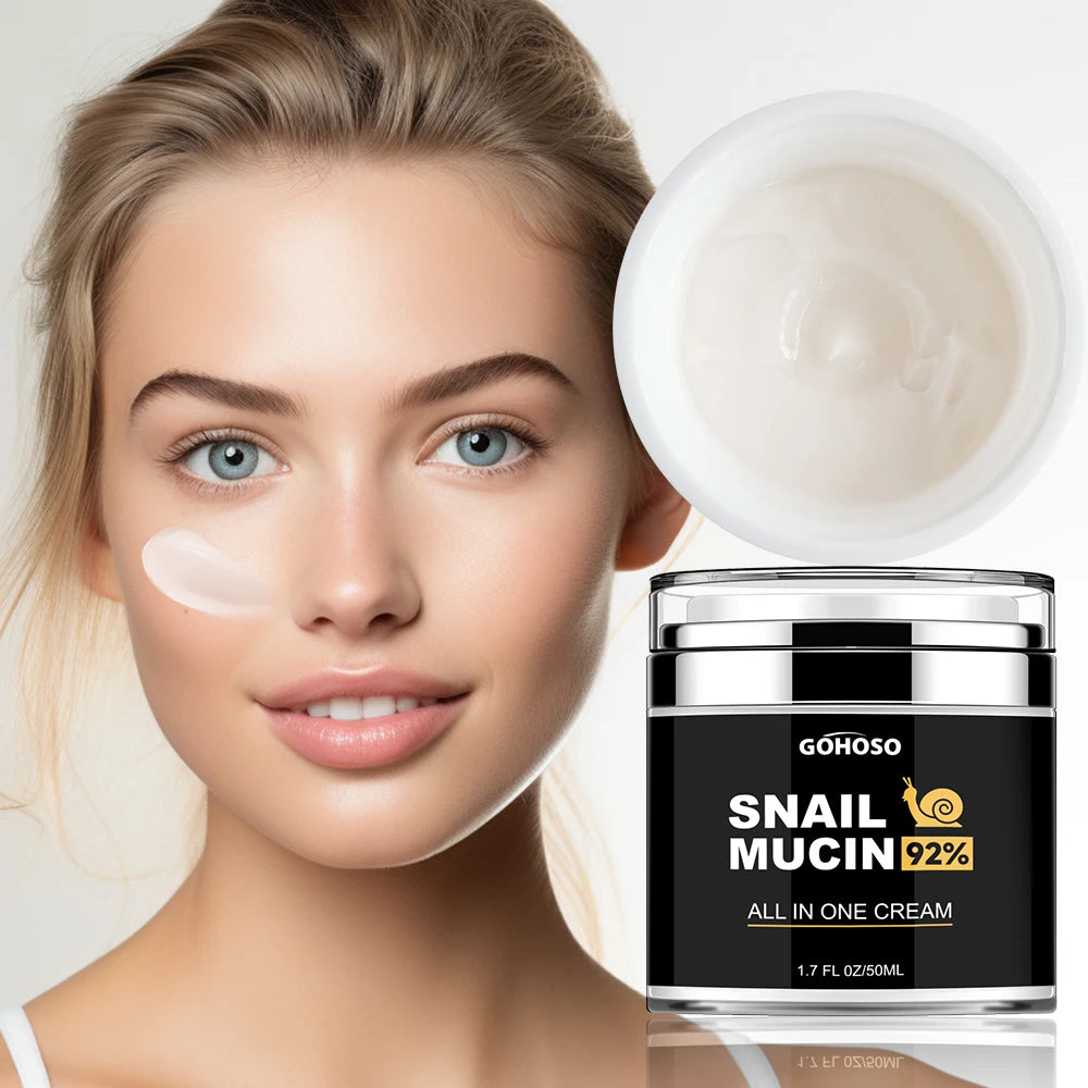 ENVISHA Skin Care Snail Mucus Face Cream Firming Whitening Anti-Aging Wrinkle Moisturizing Hydrating Beauty Health Shrink Pores