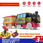 Kids RC Electric Train Set Locomotive Magnetic Train Diecast Slot Toy Fit for Wooden Train Railway Track Toys for Children Gifts