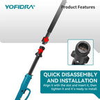 YOFIDRA Brushless Telescoping Pole Electric Chainsaw High Scalable 30MM Pruner Shear Scissor Garden Tool For Makita Battery Pin