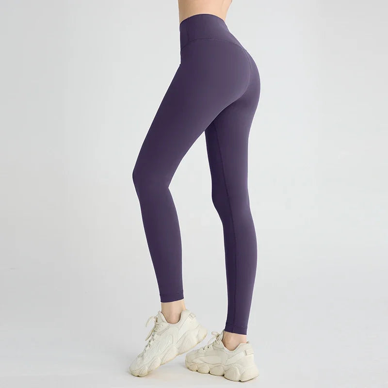 Naked feeling Yoga Leggings Women High Waisted Hip Lifting Fitness Leggings Running Cycling Pants Breathable Sports Leggings