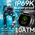 T-Rex 3 Ultra Military Grade GPS Smart Watch 10ATM Waterproof Compass Altimeter Barometric AMOLED Men HD Call Sports Smartwatch