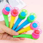 2-8pcs Colorful Plastic Tube Blow Ball Children's Puzzle Toys Classic Magic Floating Blow Ball Toys Baby Balance Training Game