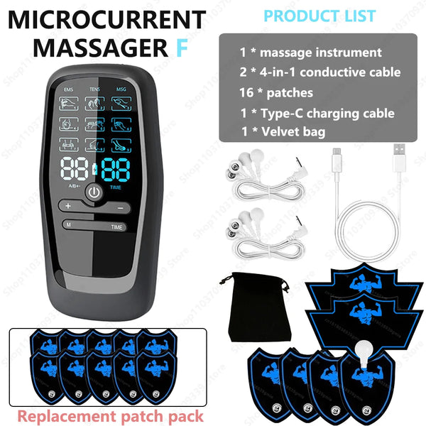 Ems Eletric Muscle Stimulator Therapy High-Frequency Tens Muscle Stimulator Physiotherapy Pulse Body Massager Slimming Machine