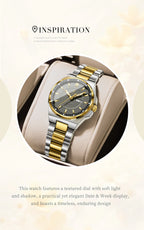 POEDAGAR Fashion Ladies Watch Top Elegant Week Date Woman Clock Quartz Stainless Steel Luminous Waterproof Women's Watches Reloj