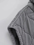 Autumn Winter Women Standing Collar Light weight Sleeveless Cotton Coat Vest Women Pocket Decoration Tank Top