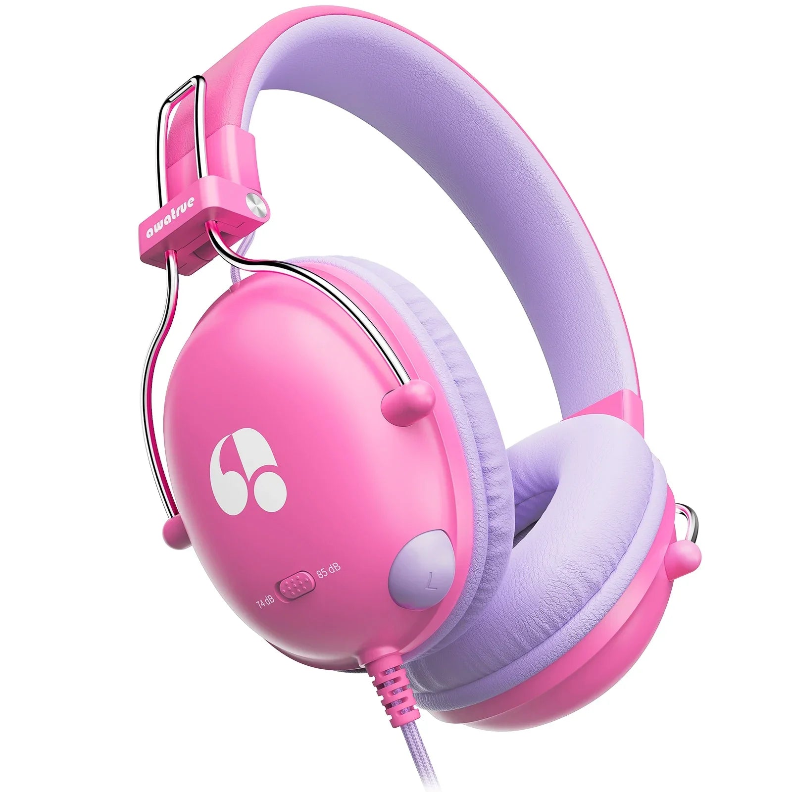 AWATRUE HK05 Kids Study Wired Children'S Headphones Stereo Sound Headset Kids Earphone with Mic Music Headset Limited Volume