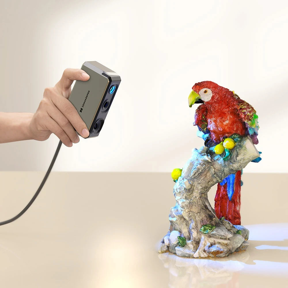3DMakerpro Seal 3D Scanner, 0.05mm Resolution, 0.01mm Accuracy, 24-bit Color Capture, Anti-shake Lens, 5x More Detail Per Unit