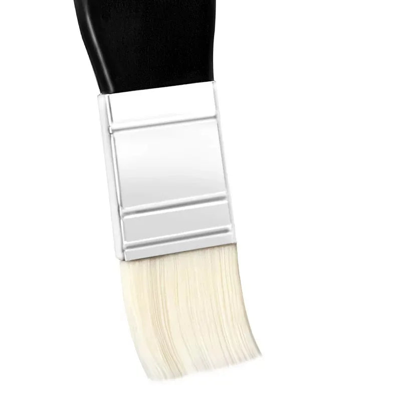 Oil Painting Nylon Pen Set Gouache Acrylic 3 Pcs Small/Medium/Large Sizes Flat Head Brush Wood Handle Painting Tools for Fine