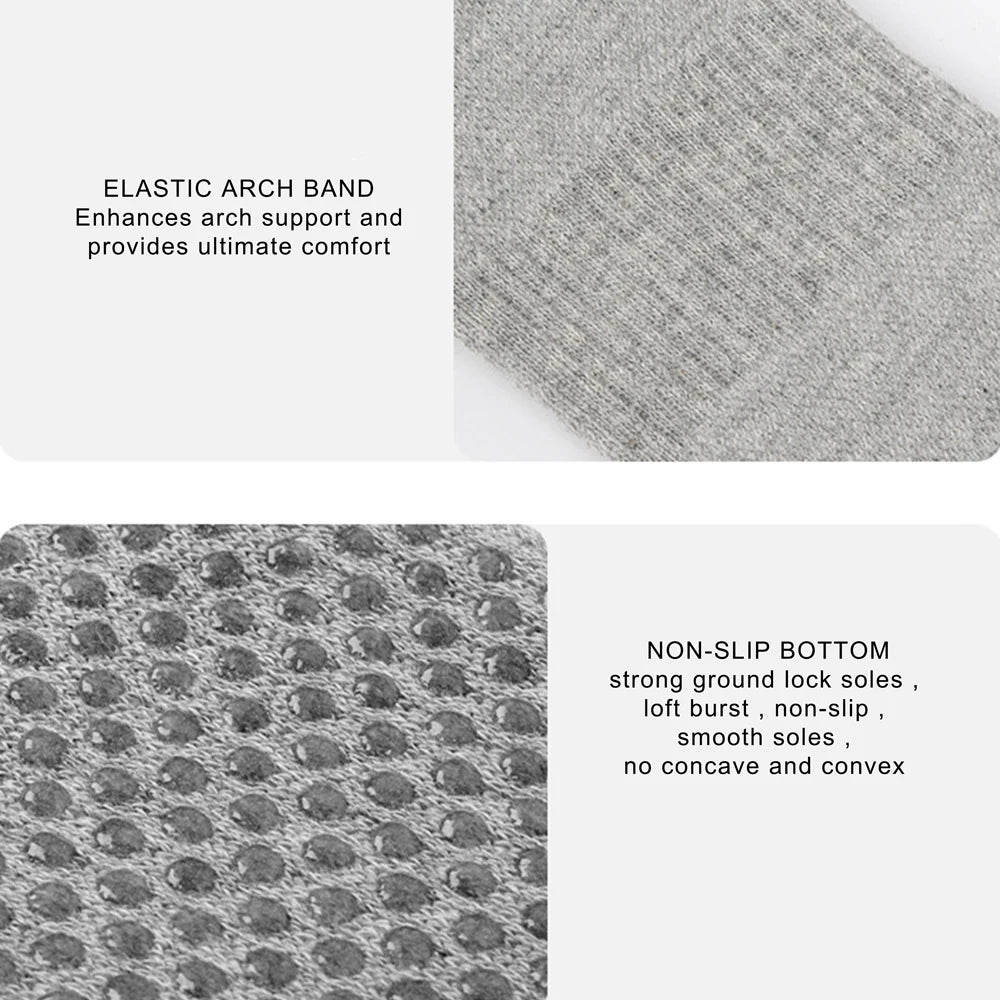 1 PAIRS Solid Cotton Thickened Towel Bottom Women's Sport Non-slip Yoga Socks High Quality Breathable Men Anti Skid Floor Socks