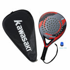 Kawasaki Padel Tennis Carbon Fiber Soft EVA Face Tennis Paddle Racquet Racket with Padle Bag Cover Power Beach Tennis Paddle