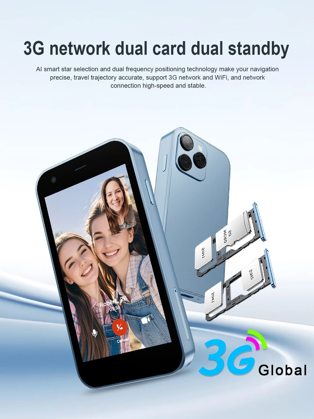 SERVO 15SE Super Mini Smartphone Android System 2GB+16GB Play Store Wifi Dual SIM 3.0" Small Pocket Cheap Smart Phones 3G WCDMA