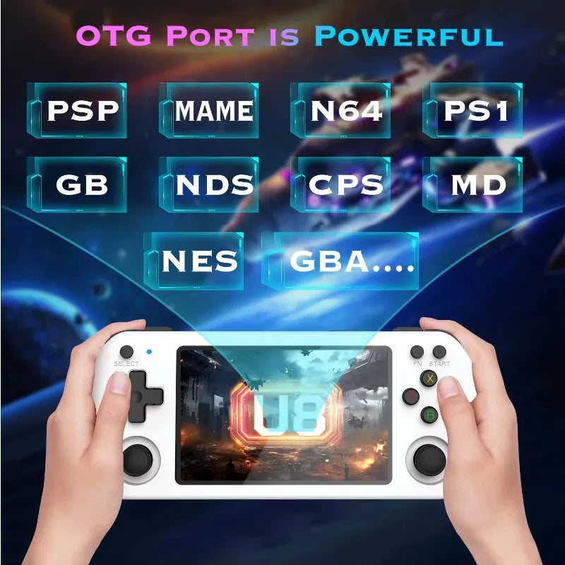 U8 Retro Handheld Game Console Linux System 4.0 Inch IPS Screen R35s Pro Portable Pocket Video Game Player