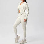 3pcs Sportswear Yoga Set Gym Sports Bra Zipper Jacket Leggings Clothes Sportswear Yoga Suits For Women Fitness Set Tracksuit