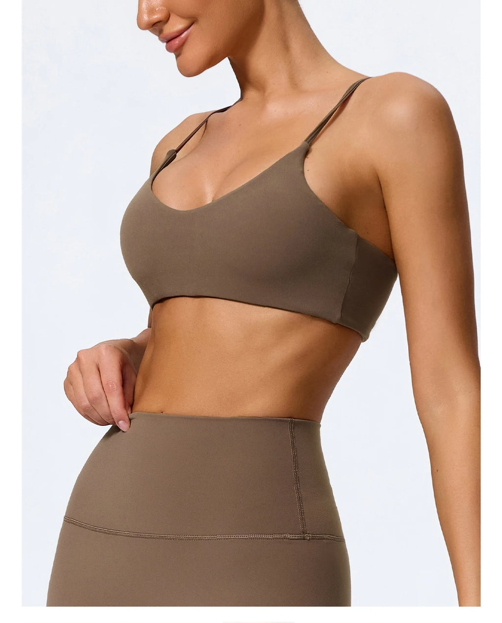 Hearuisavy Summer Super-Soft 2Pcs Women's Running Sports Shorts Set Breathable Fitness Yoga Bra Casual Push Up Workout Crop Top