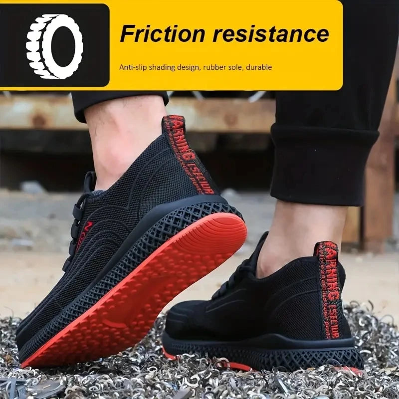 Puncture Proof Breathable Work Safety Boots Anti-stab Safety Shoes Men Steel Toe Shoes Man Construction Work Shoes Protective Sh