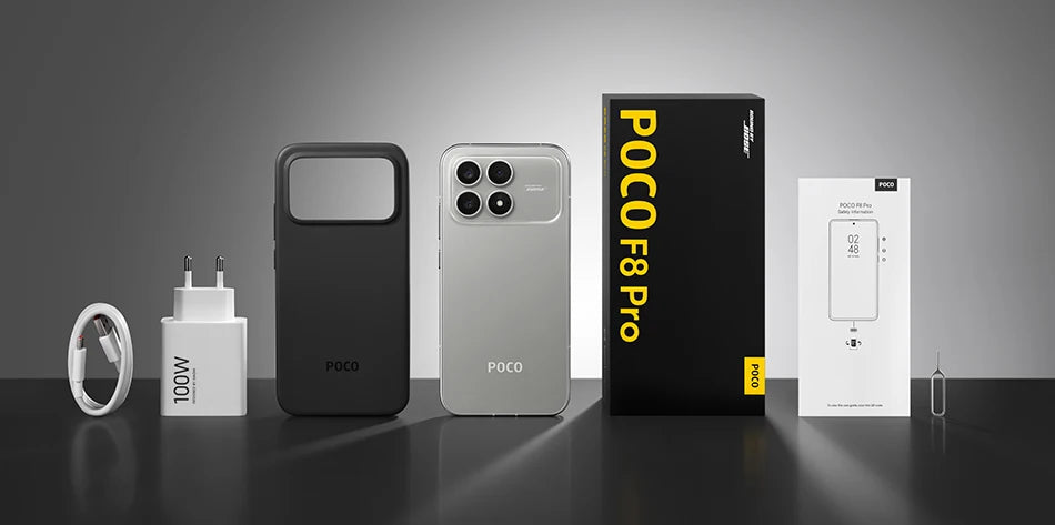 POCO F8 Pro 5G Global Version Smartphone Snapdragon® 8 Elite 6.59" Eye-care AMOLED Display 100W HyperCharge 6210mAh IP68 NFC