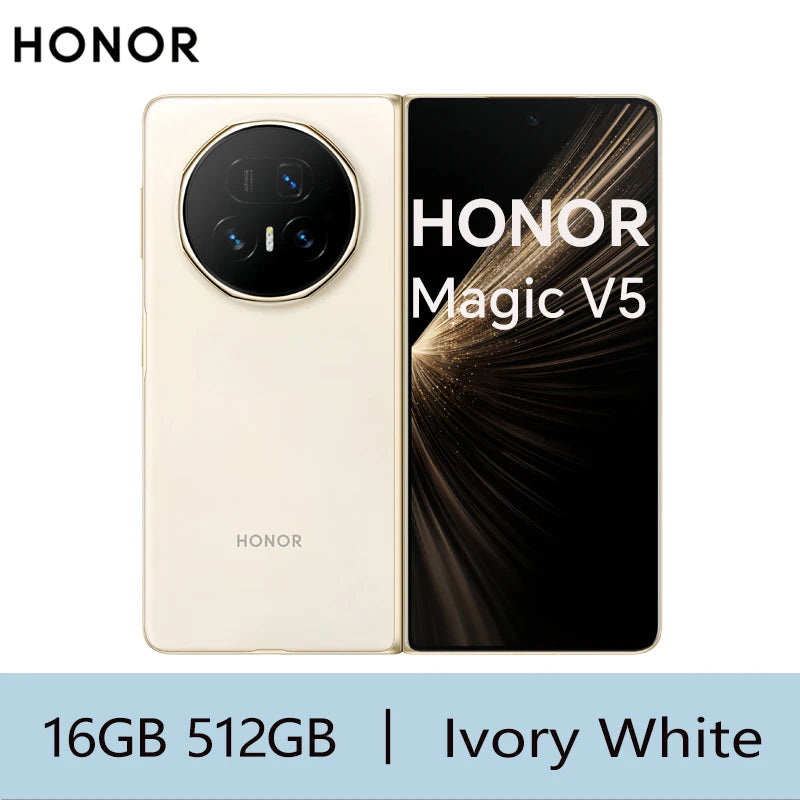 HONOR Magic V5 Global Version Original Snapdragon 8 Elite  5G Smartphone Dual HDR OLED Display 5820mAh 7.95" 66W SuperCharge