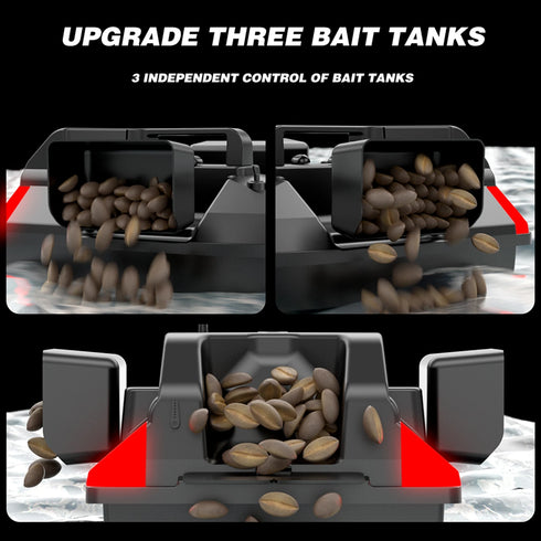 Modern GPS Fishing Bait Boat with 3 Bait Containers 12000mAh Wireless Bait Boat with Automatic Return Function Various styles
