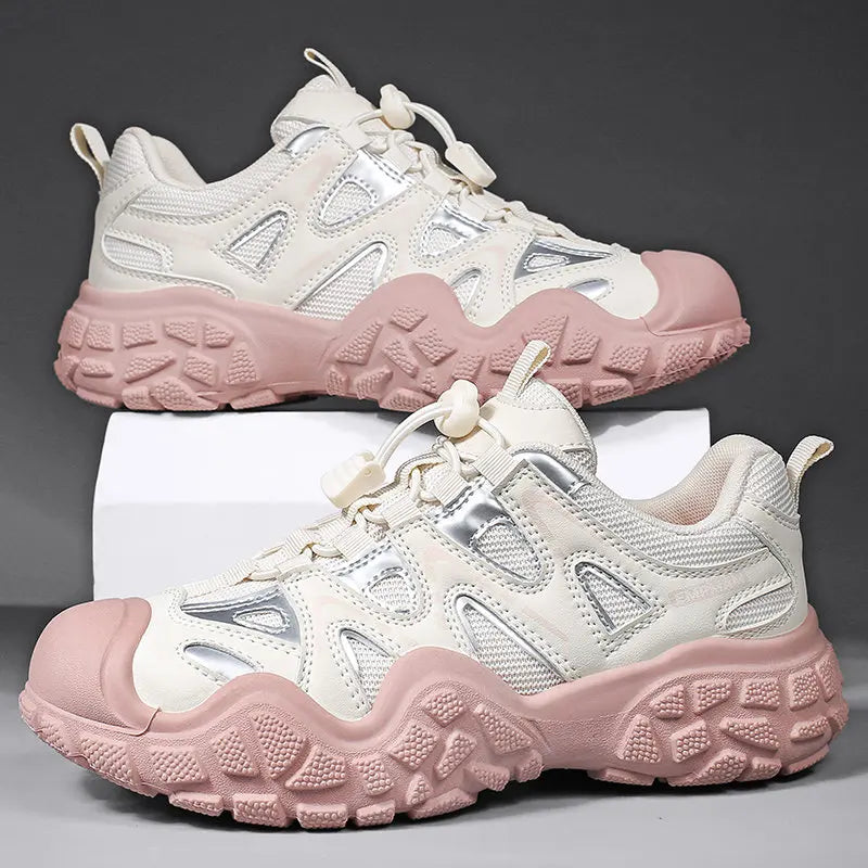 Spring Summer Fashion Pink Women's Hiking Sneakers Comfortable Non-slip Trekking Shoes Trainers Man Outdoor Sports Sneakers Men