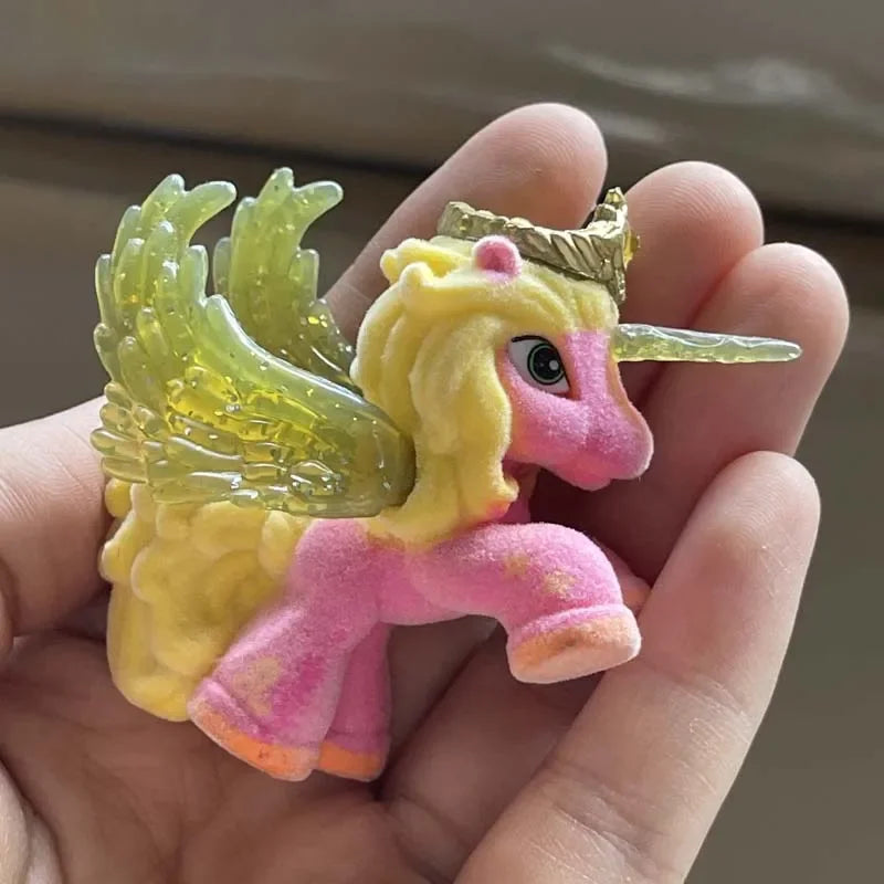 Filly Pony Doll Toy Flocking Stars Butterfly Cute Action Figure Collectible Blind Bags Children Birthday Gifts