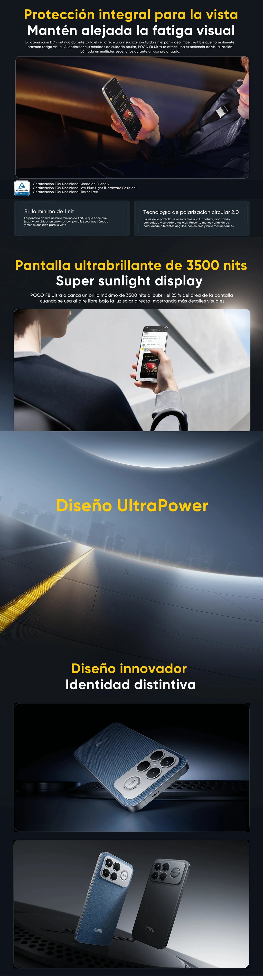 POCO F8 Ultra 5G Global Version Smartphone Snapdragon® 8 Elite Gen 5 6.9" Eye-care AMOLED display 6500mAh 100W HyperCharge NFC