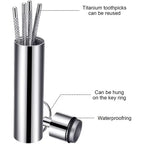 Stainless Steel Toothpick Set Reusable Toothpicks Tooth Flossing Tartar Removal Tool Portable Teeth Cleaner for Tooth Oral Clean