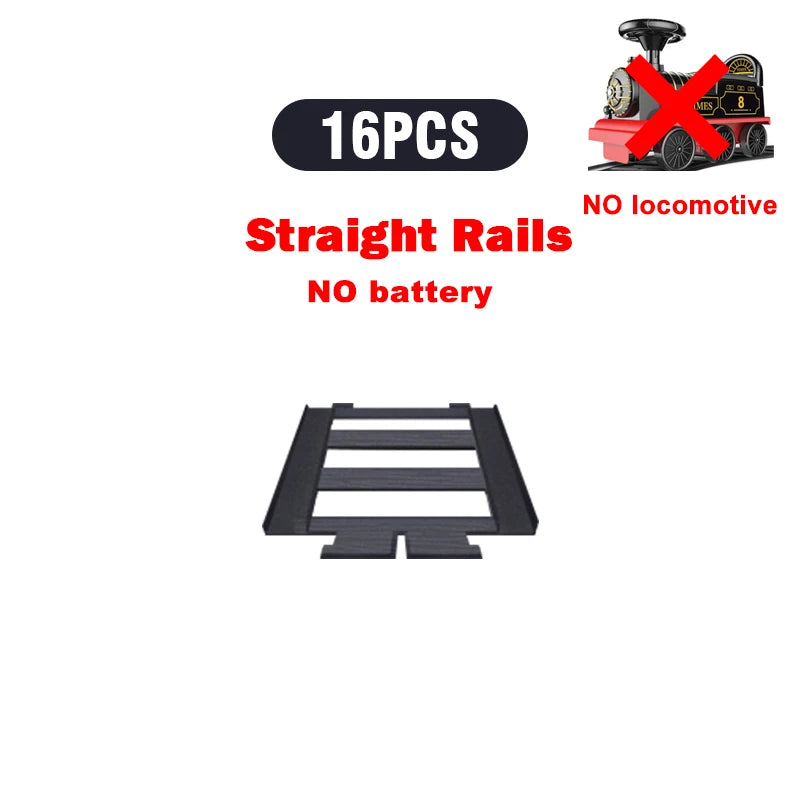 Kids Train Riding Toy Ailway Classical Electric Model Can Carry A Small Train Rail Car Children's Baby Walker Stroller Toys Boys