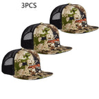 Mens Hunting Hat Camouflage Structured Mesh Baseball Cap Adjustable Classic Mens Fishing Outdoor Sports Hat Breathable