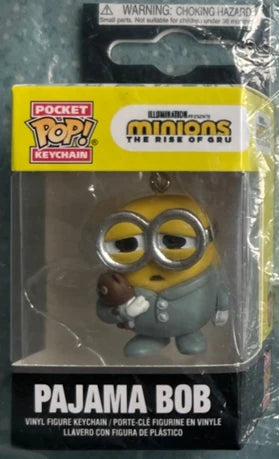 Funko Pop New Despicable Minions Me OTTO STUART KEVIN CARL Pajama Bob Agnes Pocket  Keychain Kids Toys