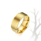 Custom Couple Rings Gift with Card Women Men PVD Plated Gold Name Rings Love Wedding Bands Personalized Name Ring Wedding Gifts
