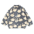 2026 KS Brand Winter Baby Girls Boys Lambswool Cherry Jackets Kids Clothes Boys Sequin Cartoon Outerwear Children's Coats 1-9Yrs