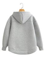 HXAO Women's Hoodie Oversized Zip up Hoodies Women Autumn Winter Long sleeve Outerwears Sweatshirt with zipper Y2k Hoodie Top