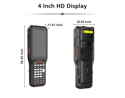 UROVO RT40 Digital Keyboard Pdas Android 10 4G Inventory Handheld Barcode Scanner Mobile Data Terminal Rugged Pda