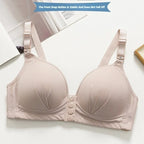 Wire Free Front Buckle Bra Thin Cup Breathable Push Up Side Support Vest Style Adjustable Comfort Underwear For Women