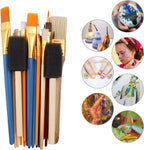 25 PCS All Purpose Paint Brush Set, Beginner, Paint, Craft, Multiple Mediums, Classroom - Assorted Paint Brushes Great