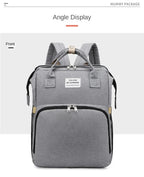Mommy Diaper Bags Baby Bed Mother Large Capacity Nappy Milk Bottle Backpacks with Changing Mat Convenient Baby Nursing Bags
