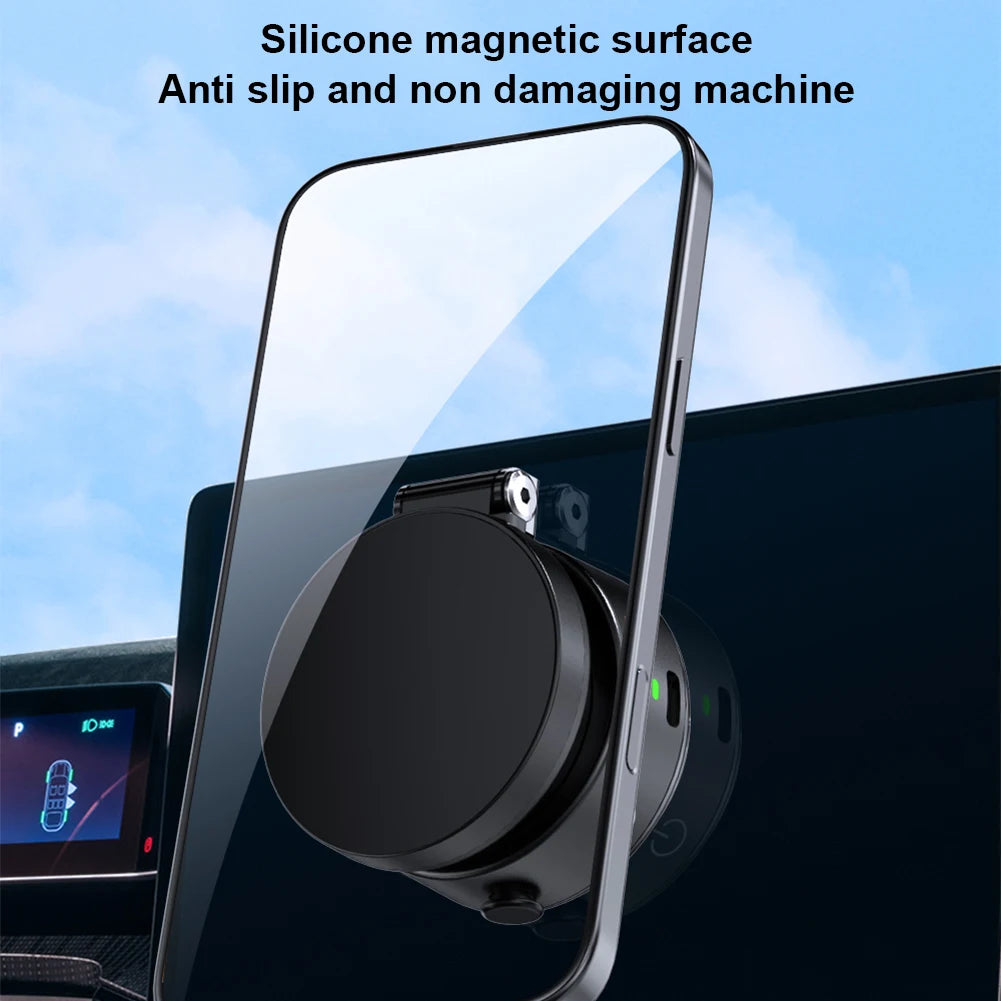 For Magsafe Magnetic Vacuum Car Phone Holder 360° Rotatable Folding Mobile Phone Holder Electric Vacuum Swivel Stand