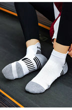 3 Pairs Marathon Socks Men Women Professional Sport Ankle Running Socks Thickened Cushioned Tube Low Cut Fitness Short Sock Mesh