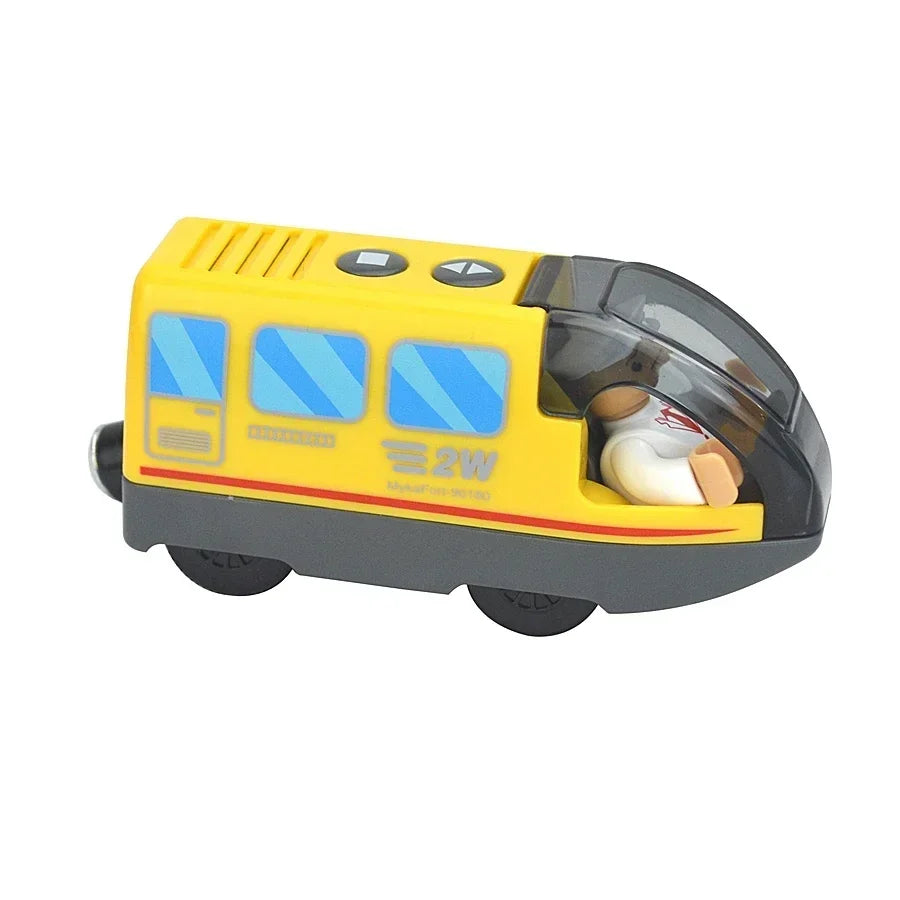 Wooden Train Toys Train Track Magnetic Set Electric Car Locomotive Diecast Slot Fit All Wood Brand Biro Railway Tracks For Kids