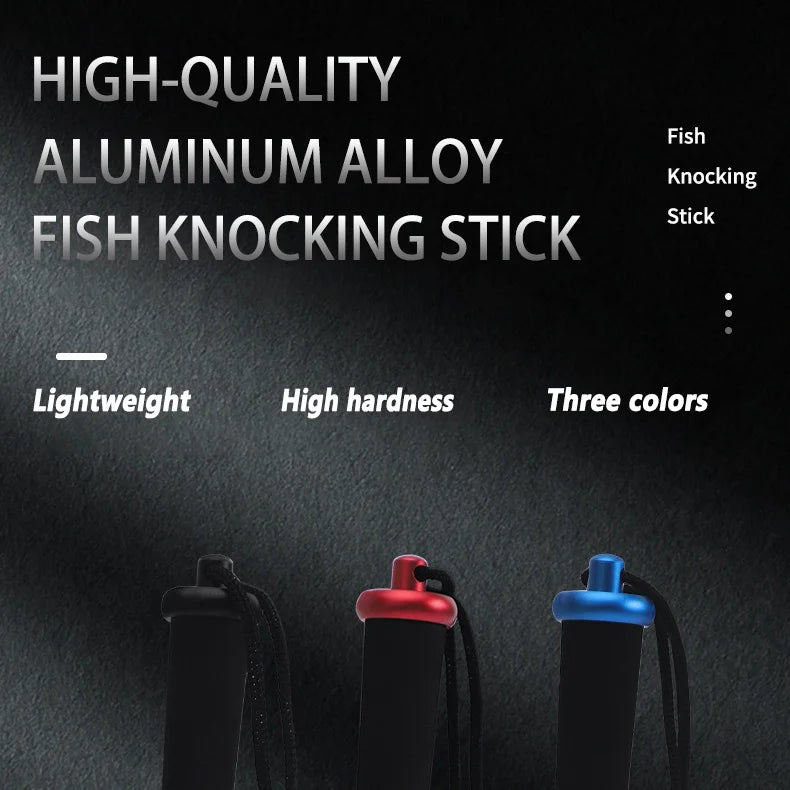 1/2/3pcs Fish Hammer Beat 104g Aluminum Alloy Fish Knocking Stick EVA Handle Fishing Bat Fishing Priest Device Fishing Tackle
